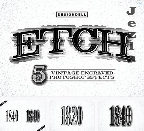 Etch Vintage Photoshop Effects - 100647