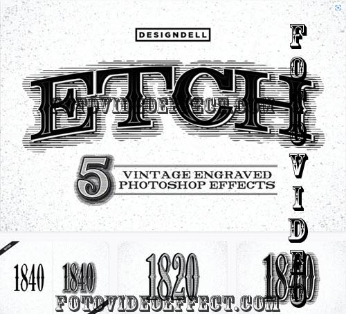 Etch Vintage Photoshop Effects - 100647