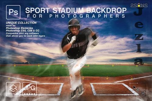 Baseball Backdrop Sports Digital V59 - 7395021