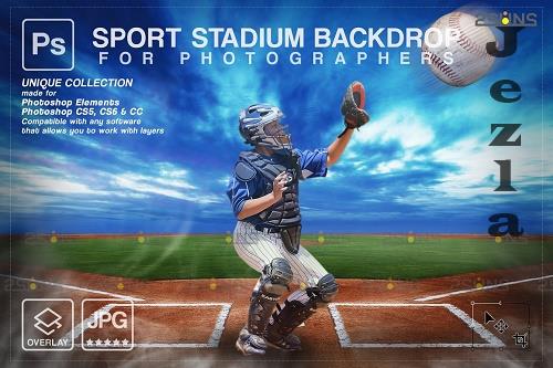 Baseball Backdrop Sports Digital V57 - 7395051