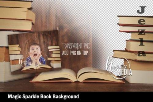 Magical Story Book Background Portrait