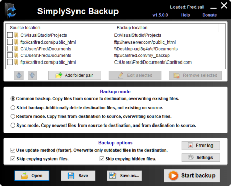 SimplySync Backup 2.2.0.0