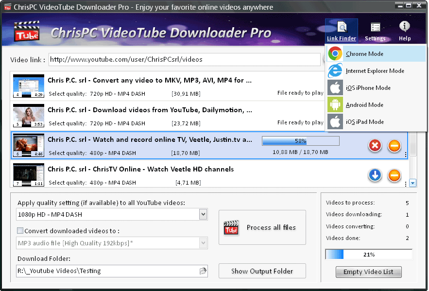 ChrisPC VideoTube Downloader Pro 14.22.0719 Multilingual 088bd59e232202fd24ea20835fd94f68