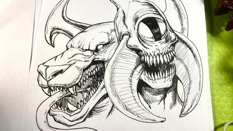 How To Draw Monster Heads – Faces Pencil Drawing Sketching