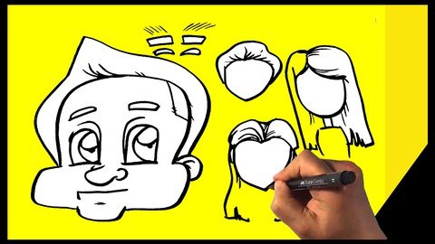 How To Draw Cartoon Faces - Heads Drawing Animation Course