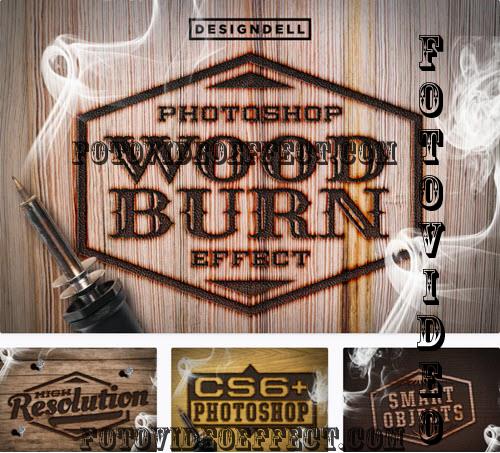 Wood Burn Photoshop Effects - 1259673