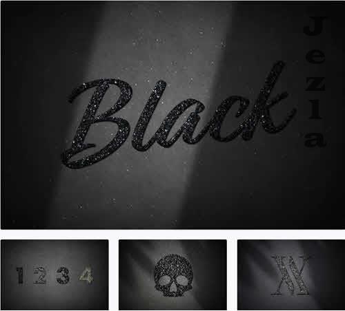 Black Glitter Logo & Text Effect - 7399625