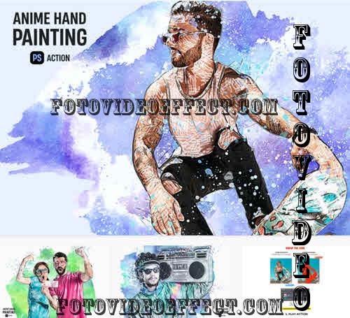 Anime Hand Painting Photoshop Action