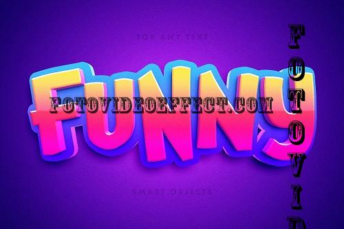 Funny Toon 3D Text Effect - 7399465
