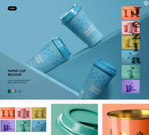 Paper Cup Mockup Set - 6676518