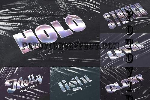 Flat Holochrome Text Effects - 7412158