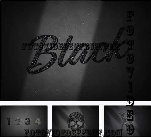 Black Glitter Logo & Text Effect - 7399625