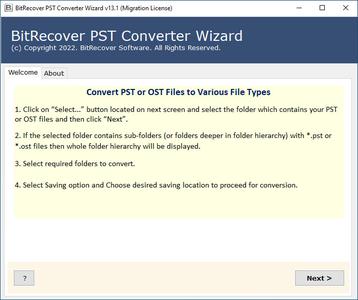 BitRecover PST Converter Wizard 13.3