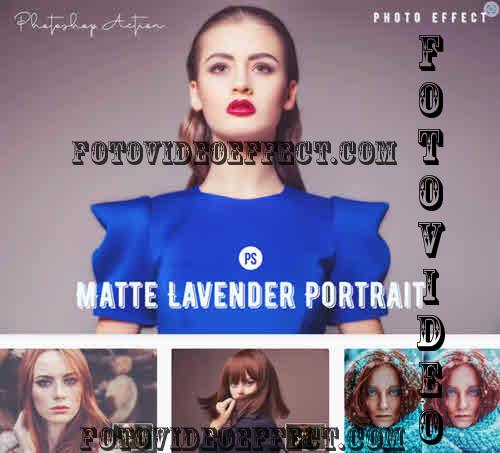 Matte Lavender Portrait Photoshop Action