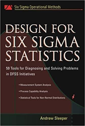 Design for Six Sigma Statistics: 59 Tools for Diagnosing and Solving Problems in DFFS Initiatives