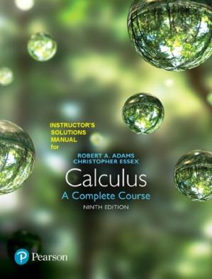 Calculus: A Complete Course, 9th Edition (Solution Manual)