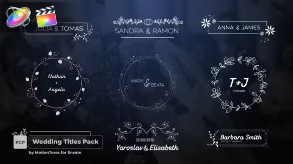 Videohive - Wedding Titles Pack 27046215 - Project For Final Cut & Apple Motion