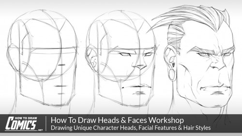 How To Draw Heads & Faces Workshop  Drawing Unique Character Heads, Facial Features & Hair Styles