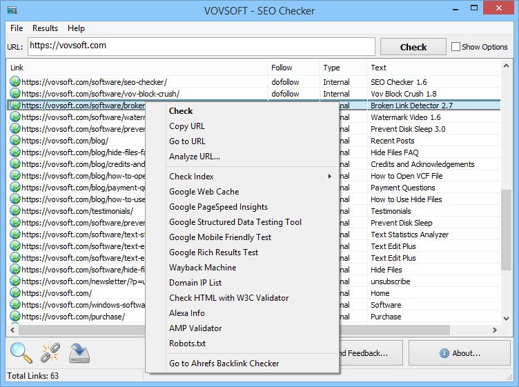 VovSoft SEO Checker 6.1 Multilingual 61851d5489ff1f09fd77445d87fbc38a