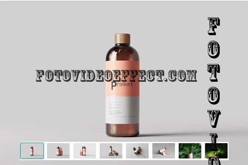 Amber Bottle Mockup - 7373353