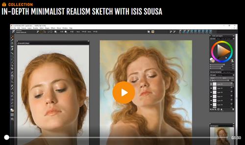 Isis Sousa – In Depth Minimalist Realism Sketch