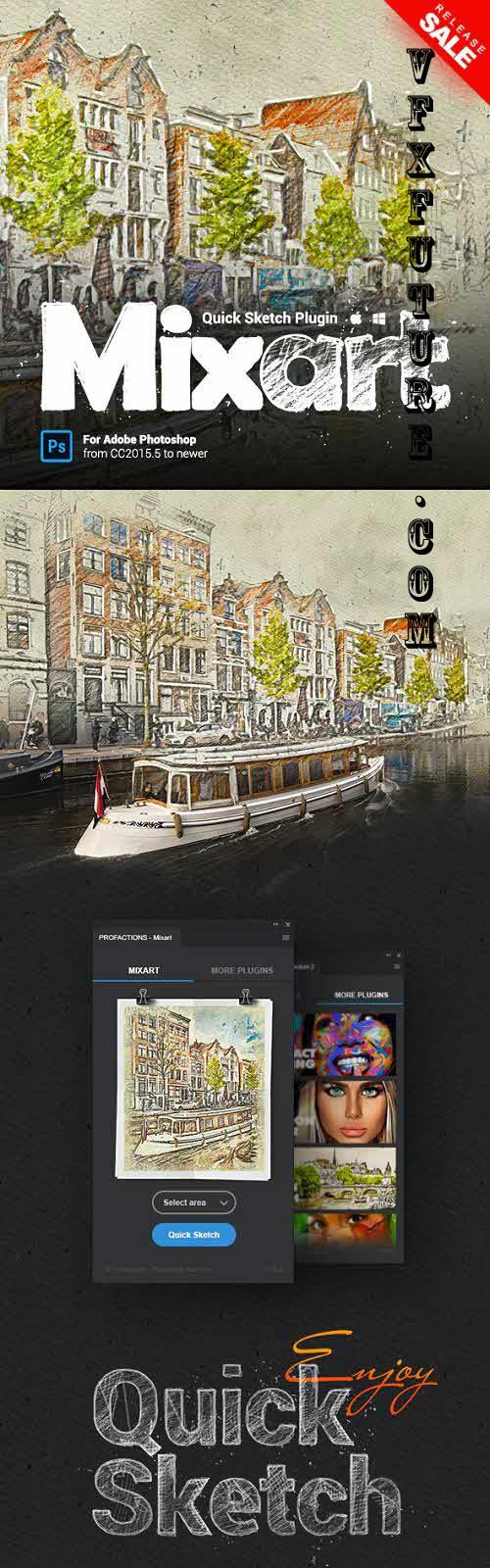 Quick Sketch - Mixart - Photoshop Plugin - 37408982