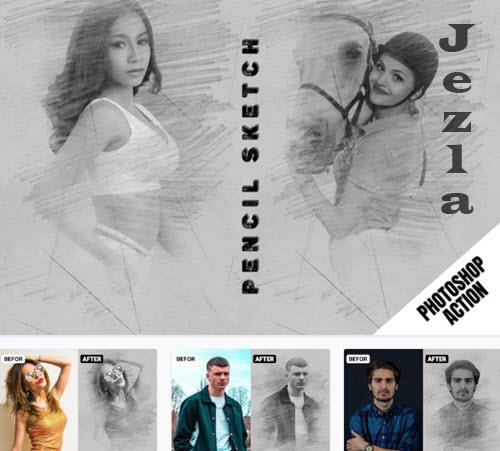 Pencil Sketch Photoshop Action - UPTB4VU Pencil Sketch Photoshop Action - UPTB4VU