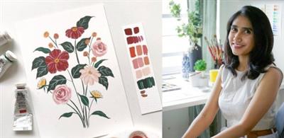 Floral Exploration with Gouache  - Learn to Paint Flowers and Create Beautiful Compositions