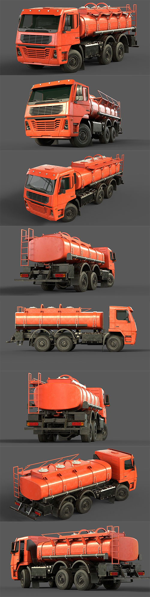 Generic Cistern Truck Tanker 3D Model