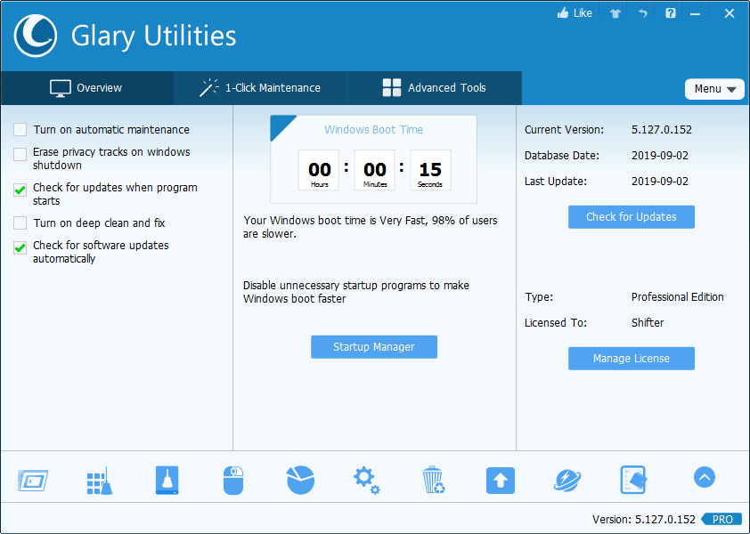 Glary Utilities Pro 5.192.0.221 Multilingual 5dced9dcce2c3e84e3edcc2405d6d7f0