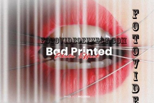 Bad Printed Photo Effect Psd