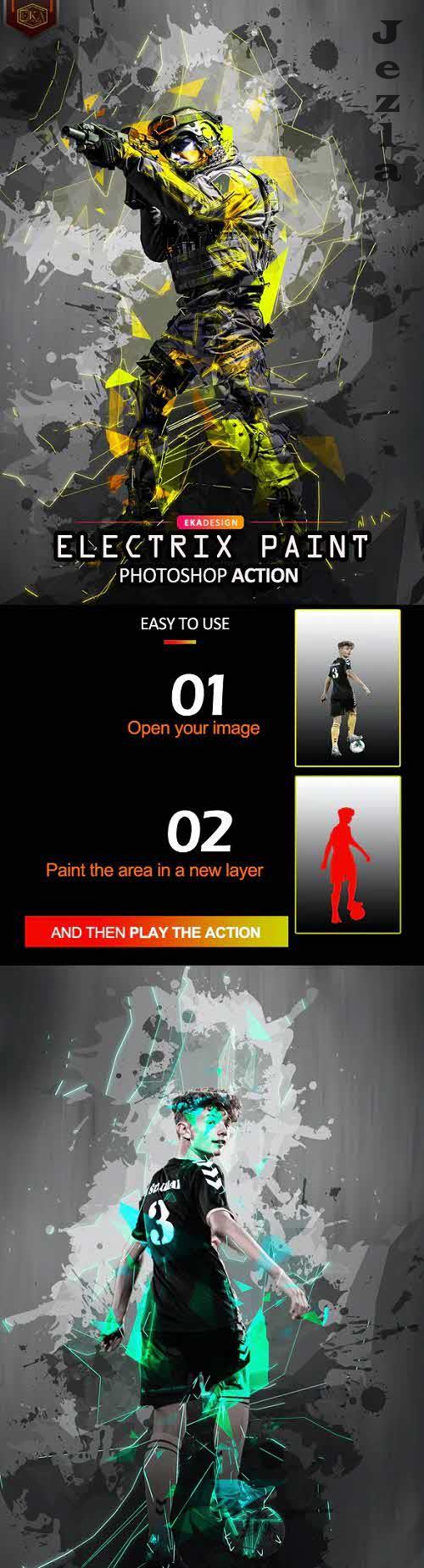 Electrix Paint Photoshop Action - 38423869