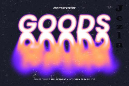 Goods Melting Text Effect Psd