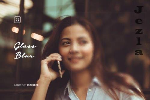 Glass Blur Photo Effect Psd