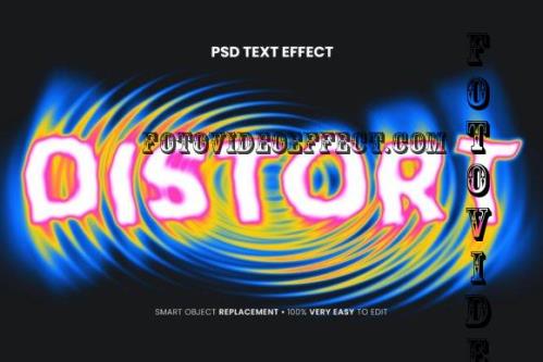 Distort Text Effect Psd