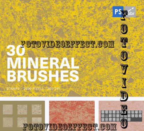 30 Mineral Photoshop Stamp Brushes
