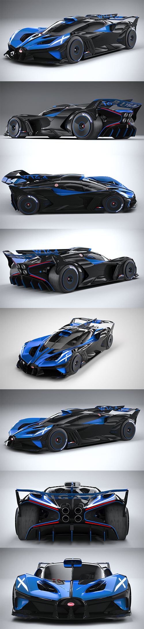 Bugatti Bolide Concept 2020 3D Model