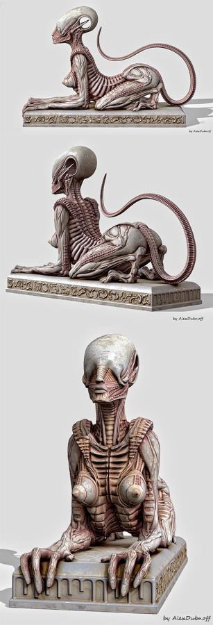 Alien sphinx 3D Model