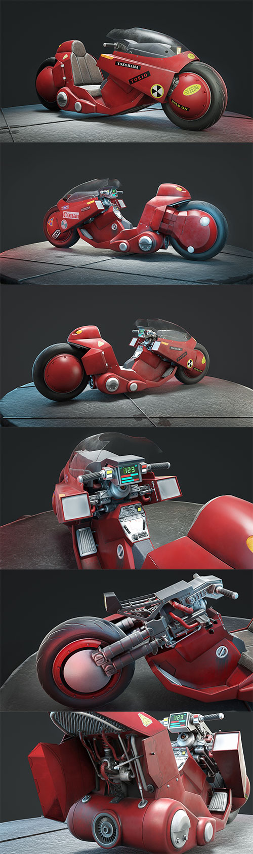 Akira Motorcycle 3D Model