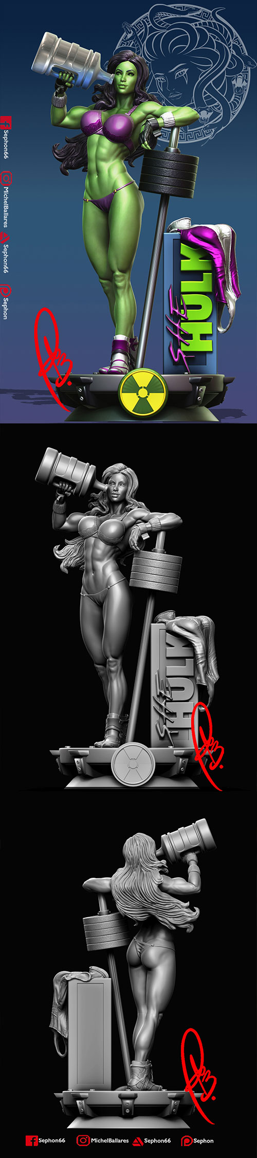 Marvel She Hulk 3D Print