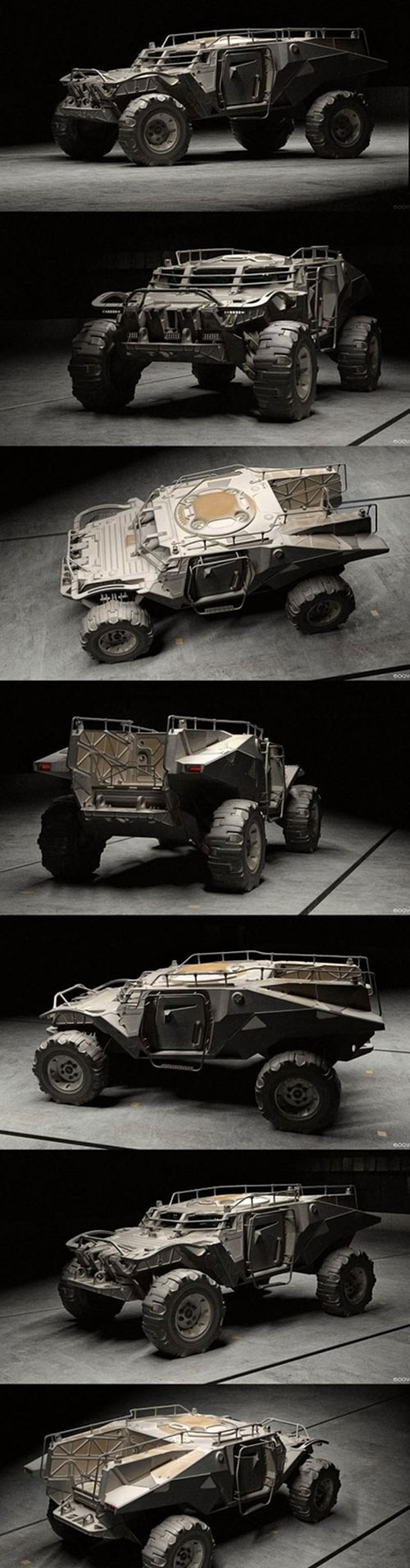 NOMAD 355 BRM Military Concept Vehicle 3D Model
