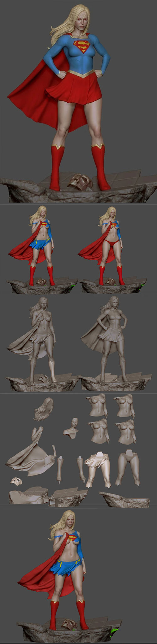 SuperGirl Classic 3D Print