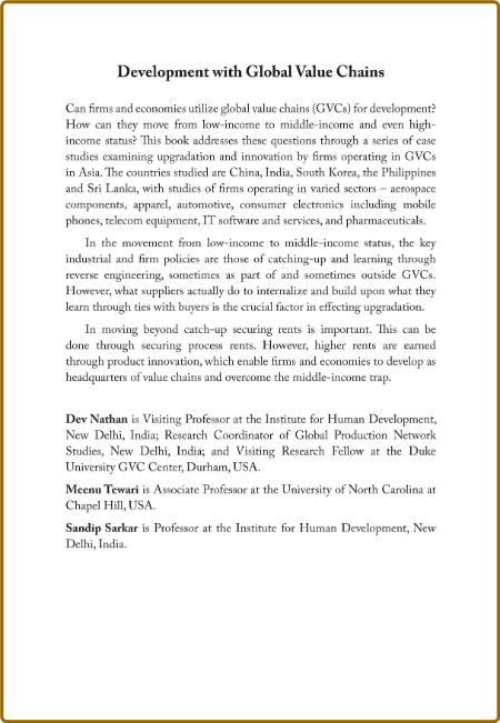 Development with Global Value Chains - Upgrading and Innovation in Asia Cfd2f8eda1c642fabb3a0ece1ac28fd3