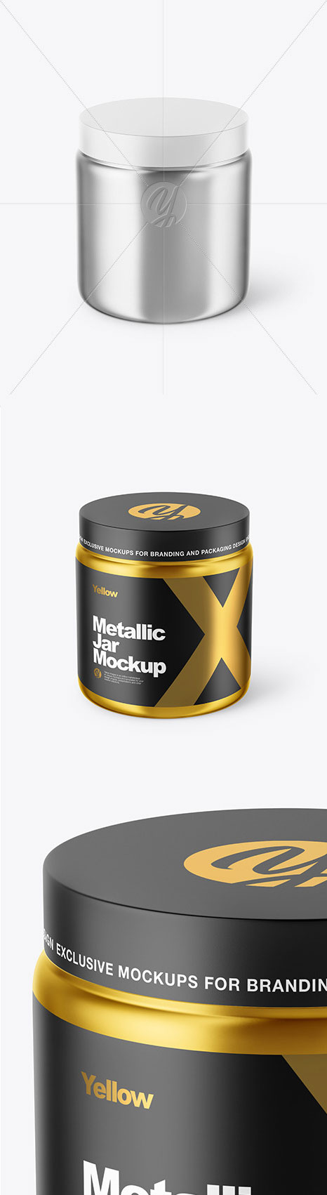 Metallized Plastic Jar Mockup 46262