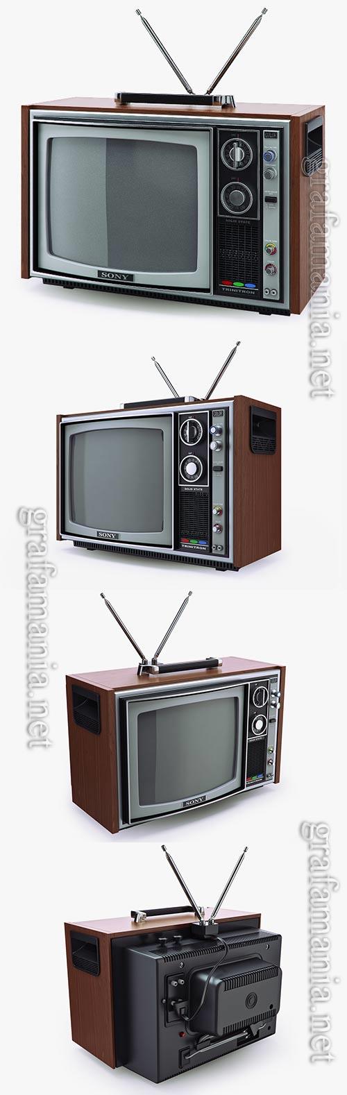 Old TV - Sony trinitron kv 1300e 3D Model