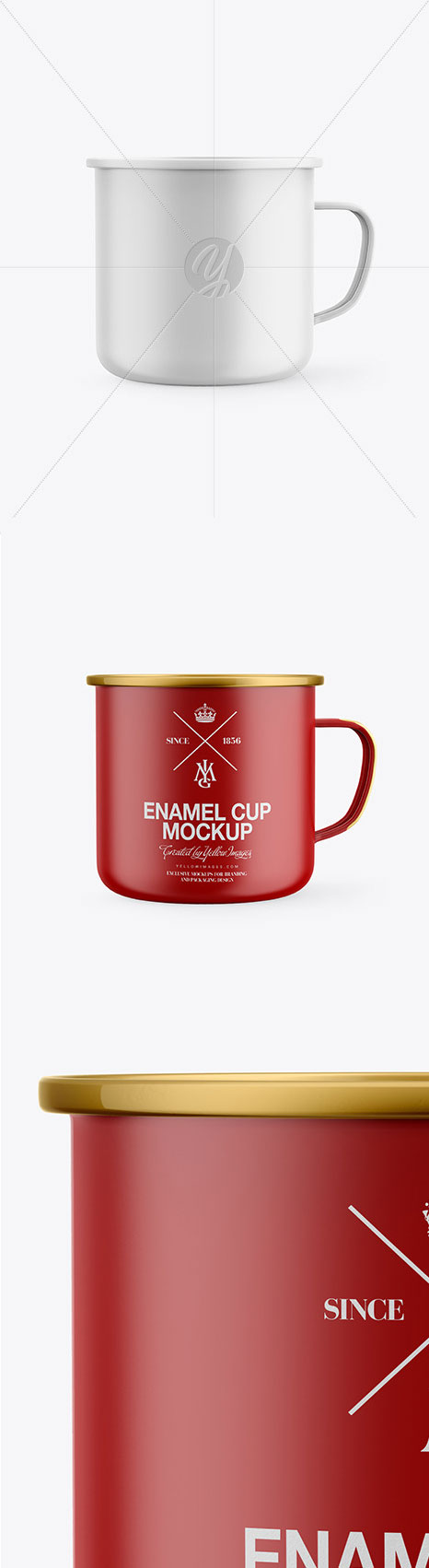 Matte Enamel Cup Mockup 46471