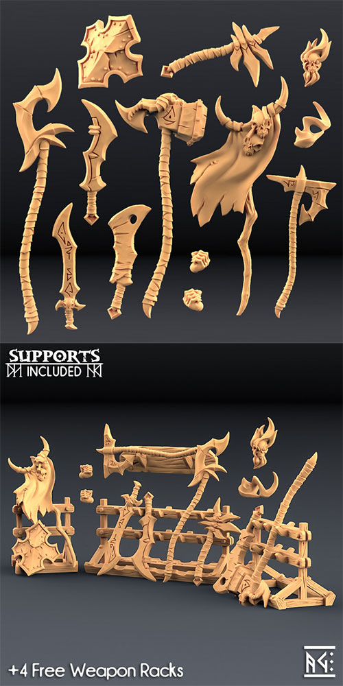 Weapons for Abyss Demons 3D Print