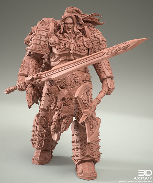Viking Command Pose 3D Print