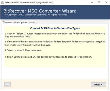 BitRecover MSG Converter Wizard 9.0