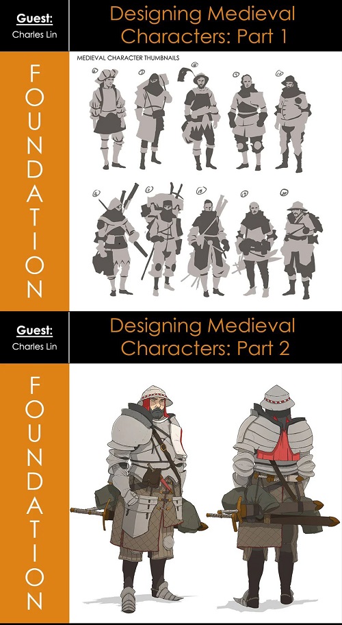 Foundation Patreon (Charles Lin) - Designing Medieval Characters Part 1 & 2